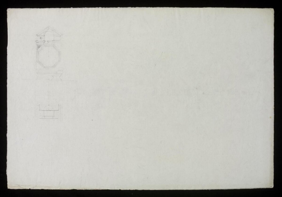 Pencil Sketch of Architectural Drafts