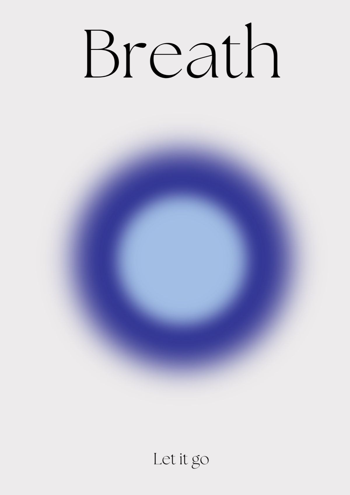 Breath Let It Go Mindful Art