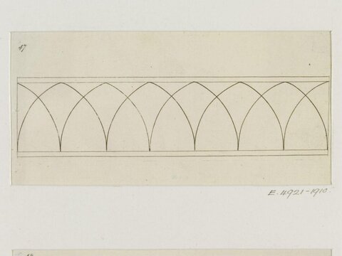 Pen Drawing of Interlaced Arches