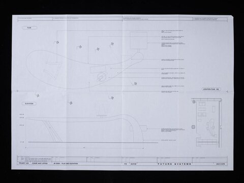 JH Desk Plan and Elevation Drawing
