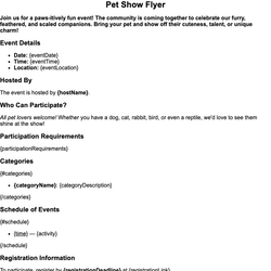 Pet Show Flyer