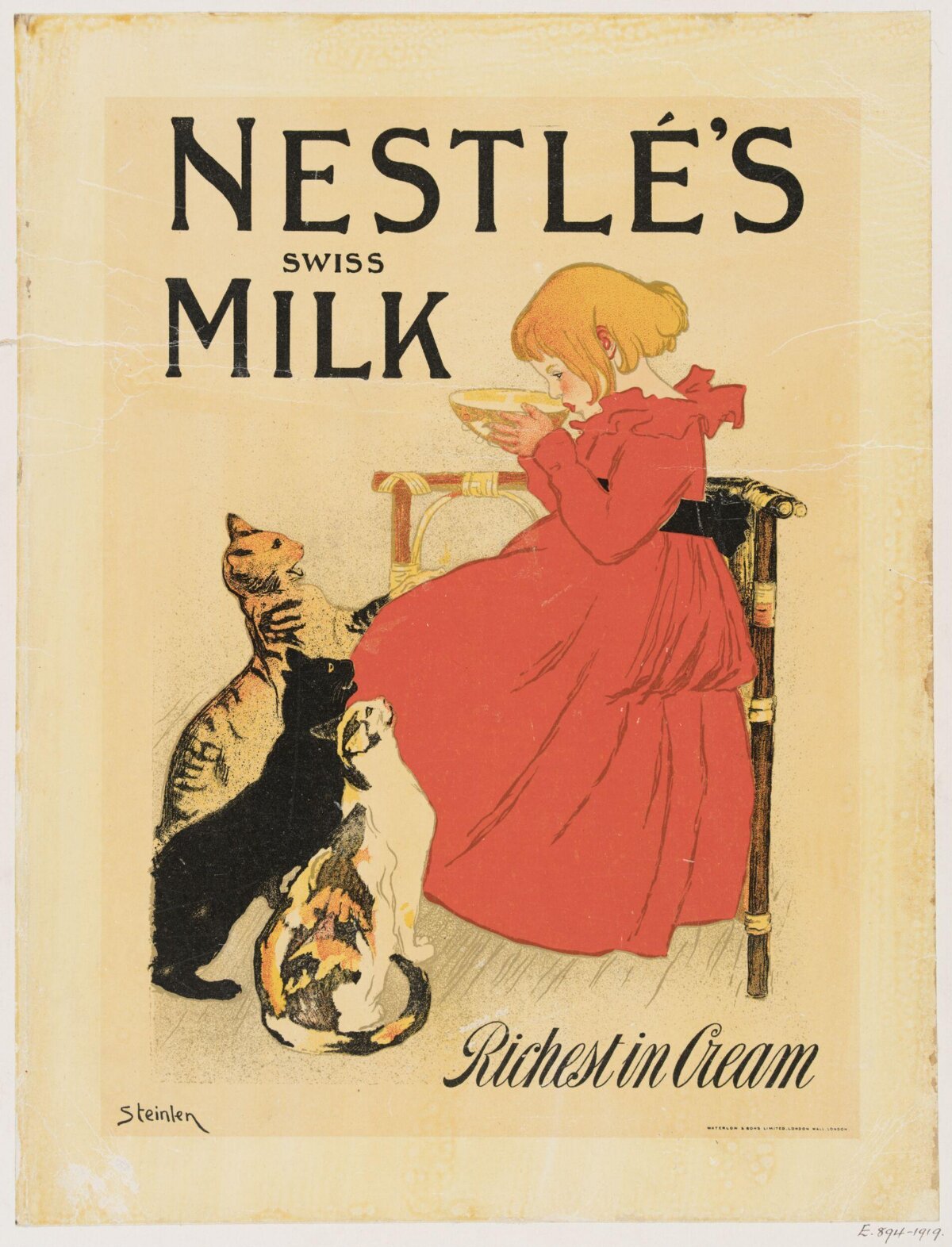 Vintage Nestlé's Milk Advertisement Poster