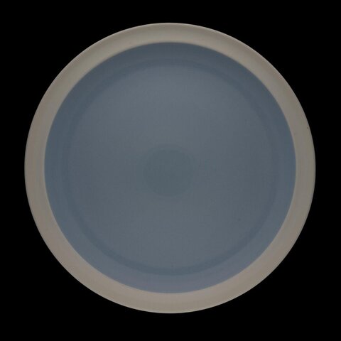 Light Blue and White Round Plate