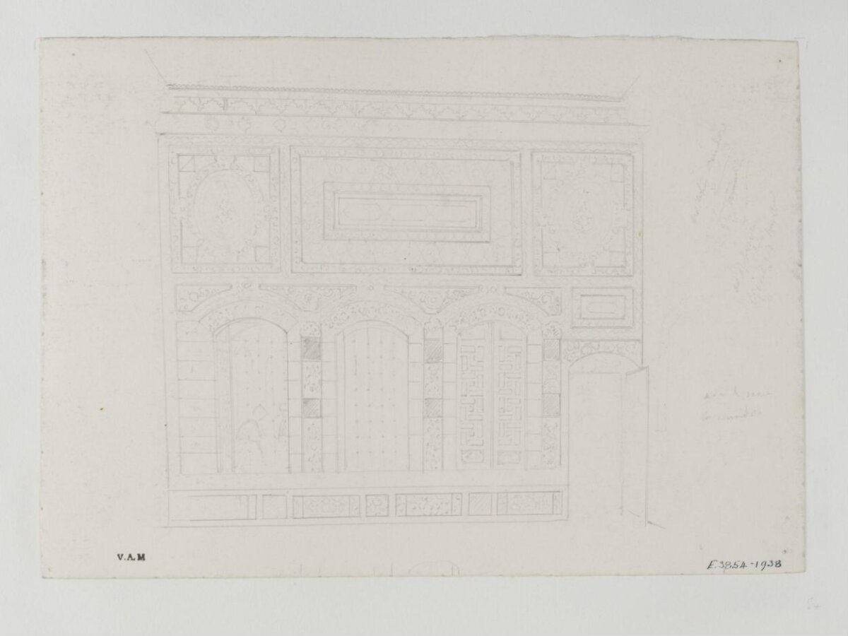 Pencil Sketch of Architectural Facade