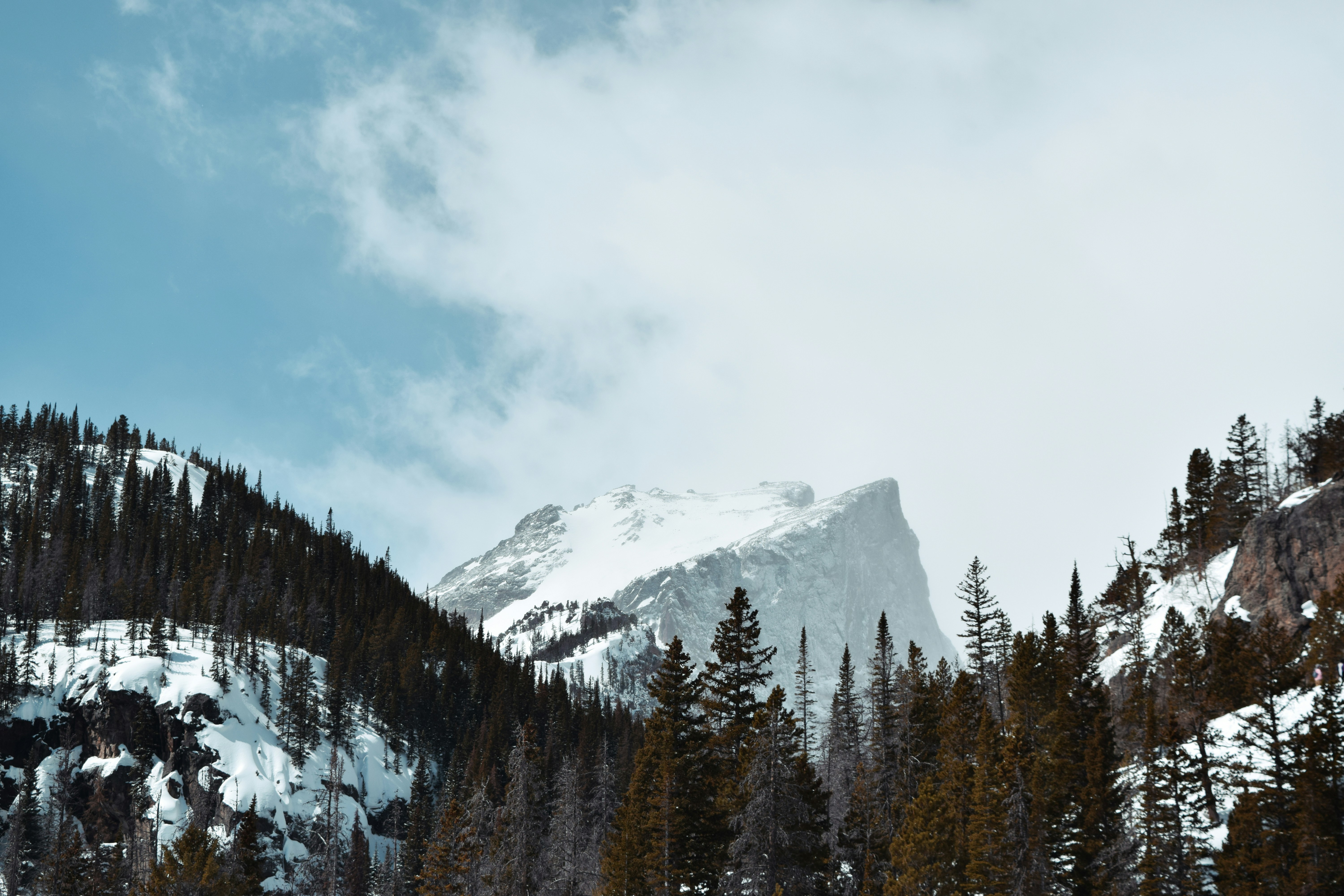 Snow-Capped Mountain Winter Landscape
