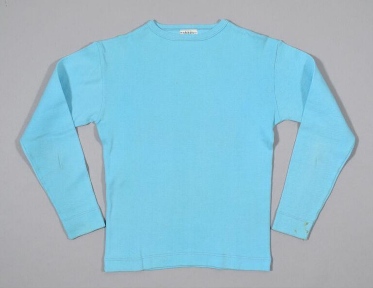 Light Blue Plain Long Sleeve T-shirt
