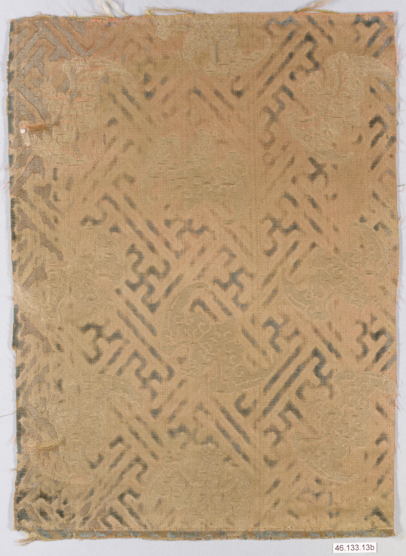 Ancient Geometric Woven Textile Fragment