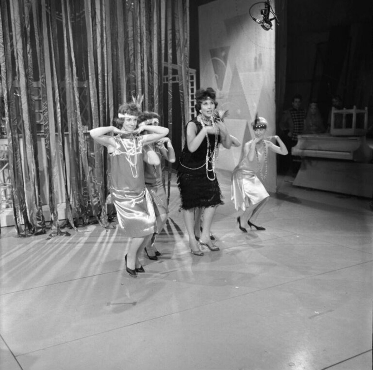 1920s Flapper Dancers Performing on Stage