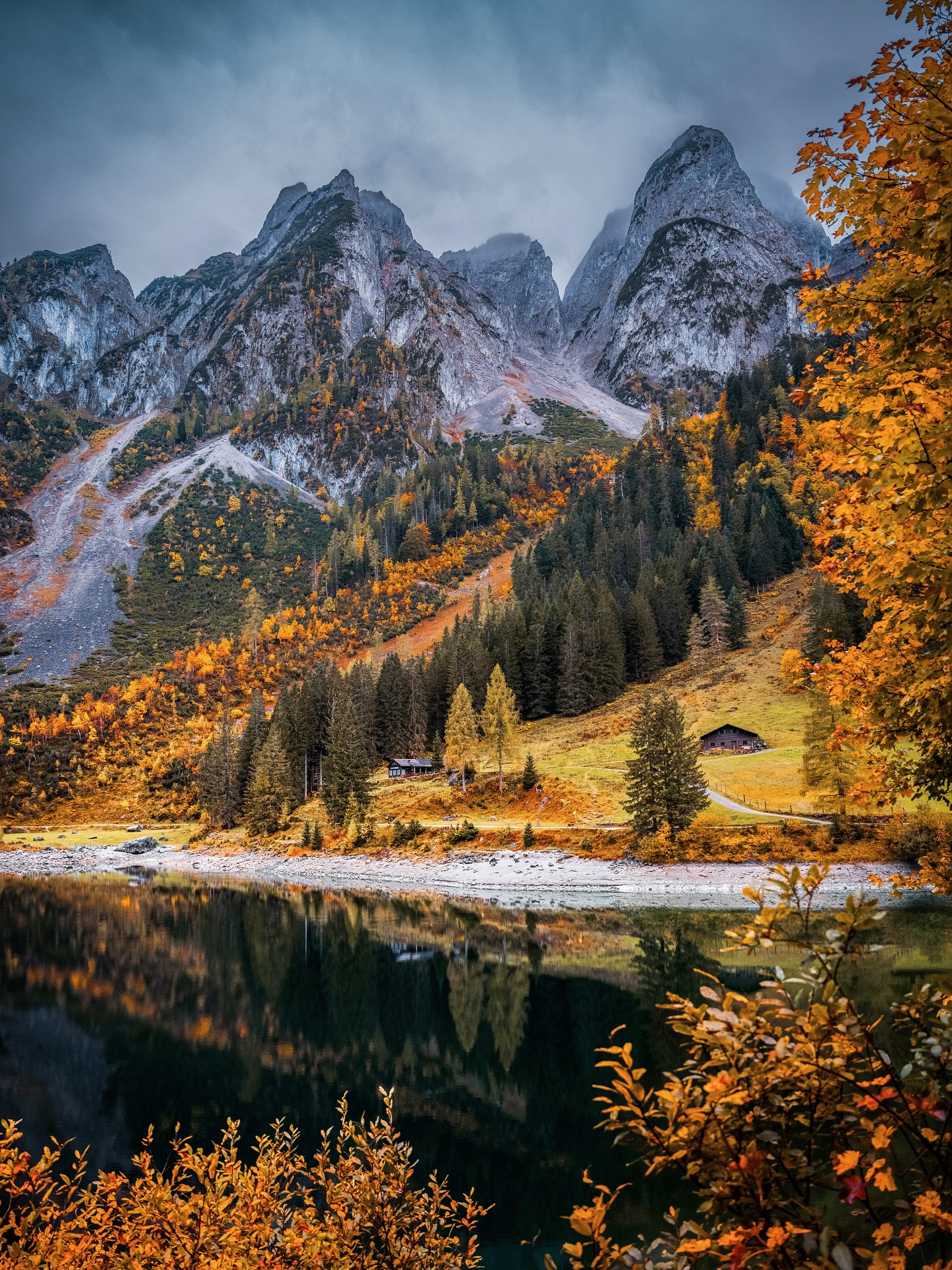 Autumn Mountain Lake Landscape
