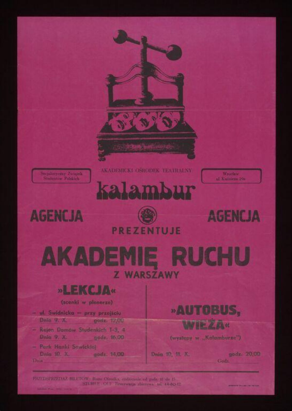 Vintage Polish Theater Performance Poster