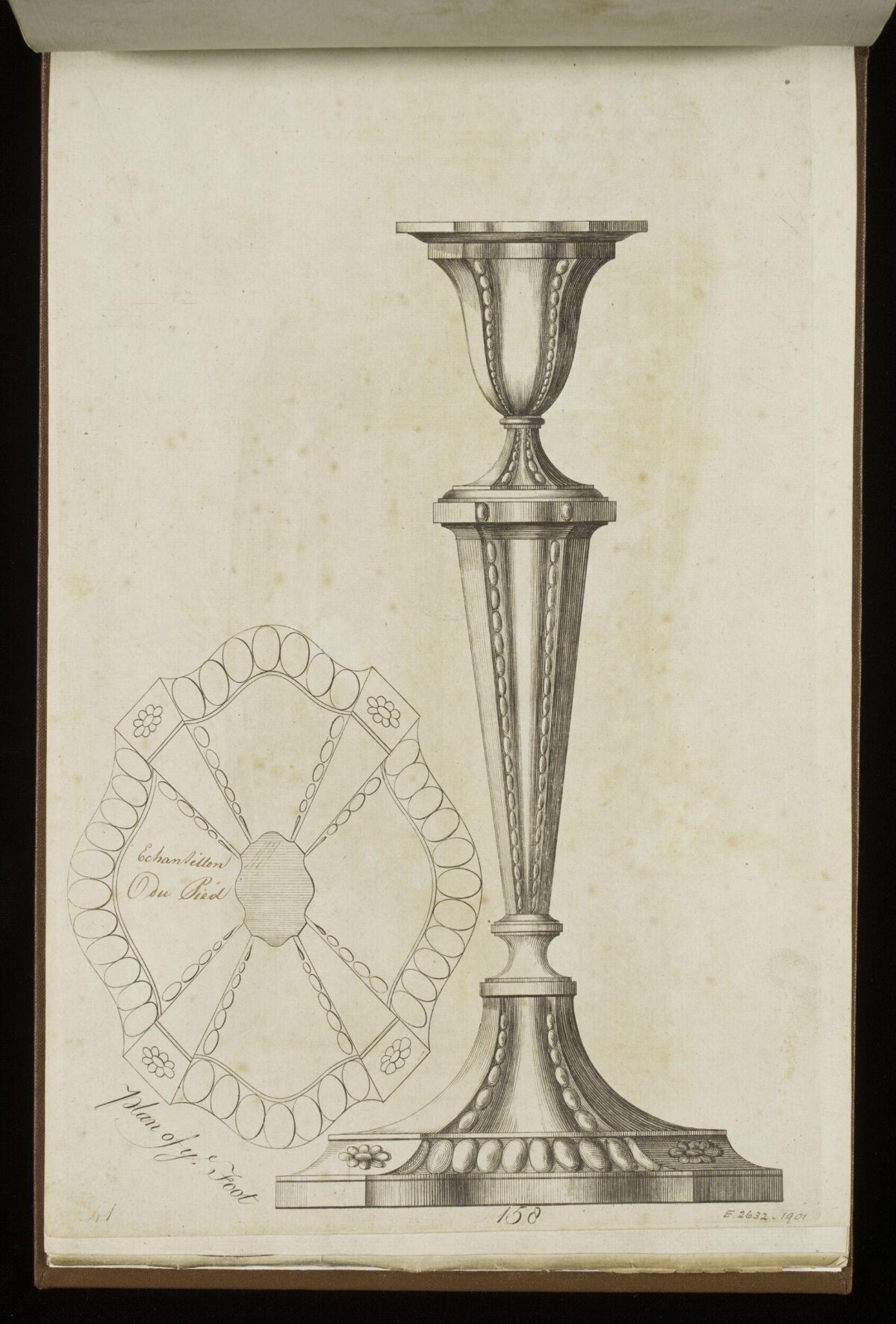 Antique Candlestick Design Drawing