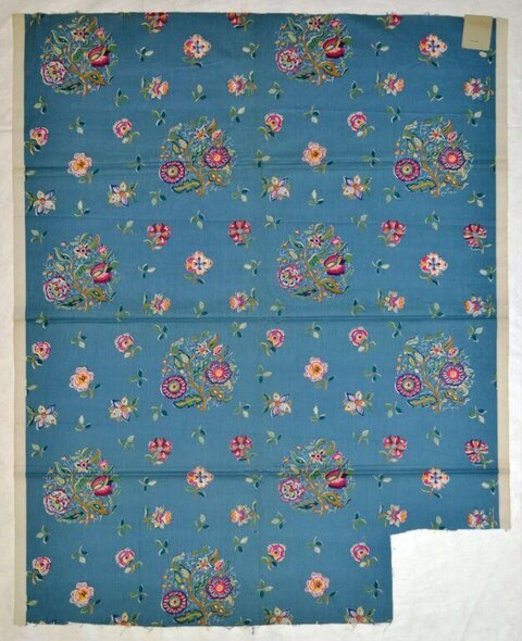 Blue Floral Patterned Fabric