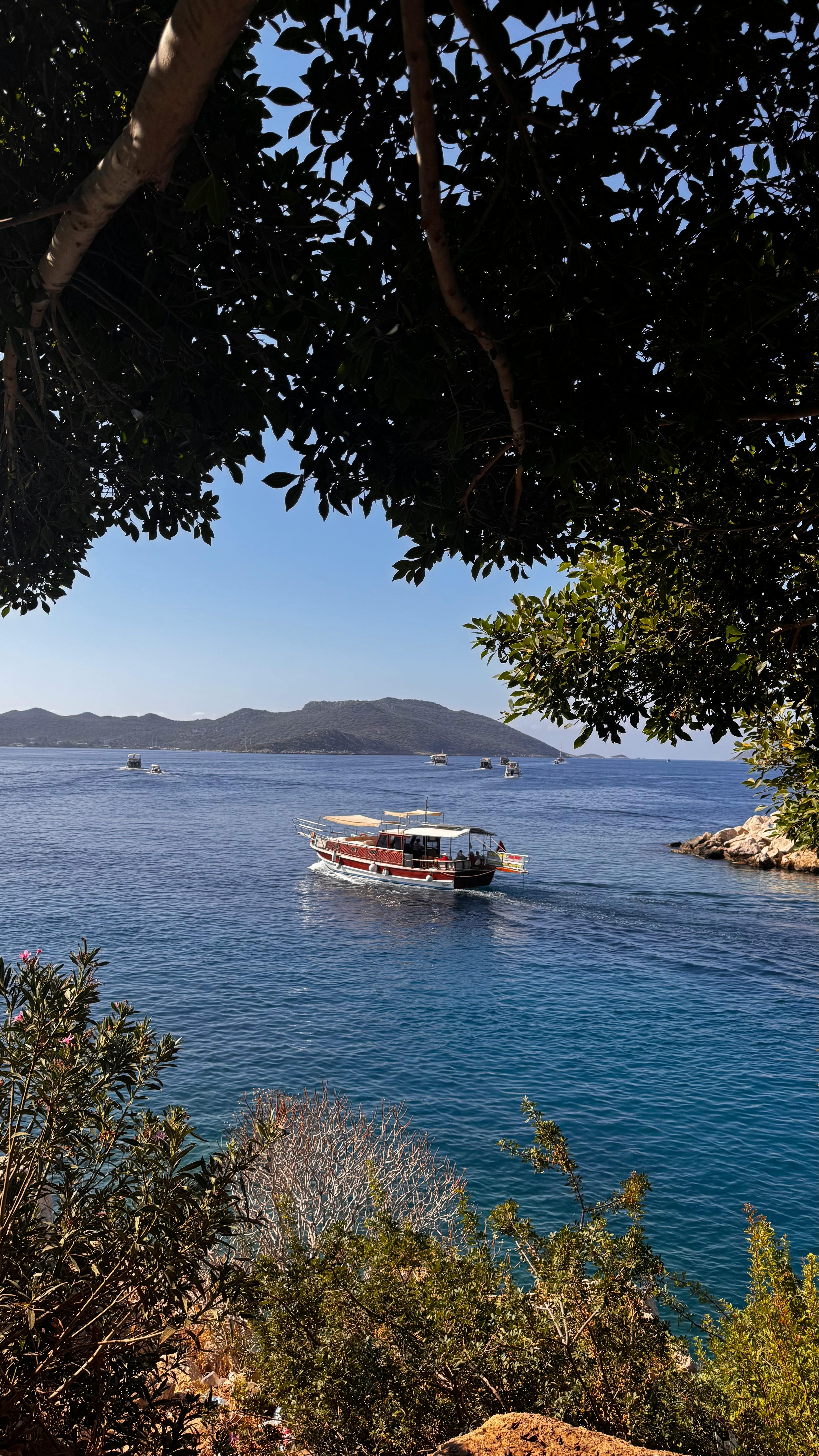 Coastal Sea View with Tour Boat