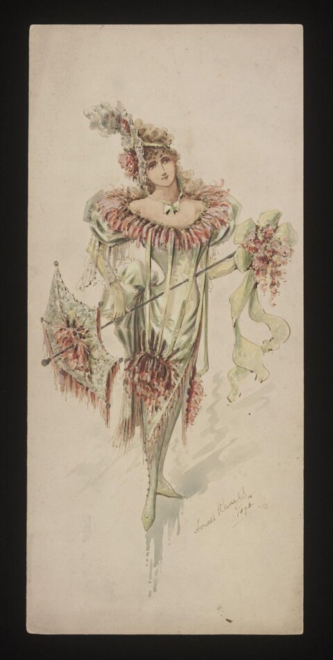 1894 Women's Costume Design Sketch
