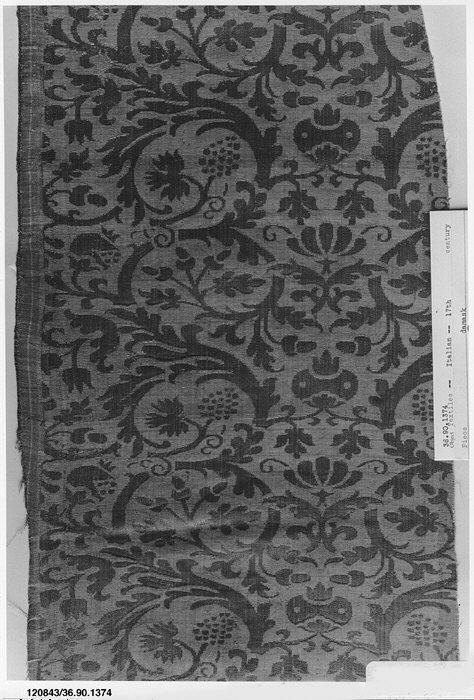 17th Century Italian Damask Textile