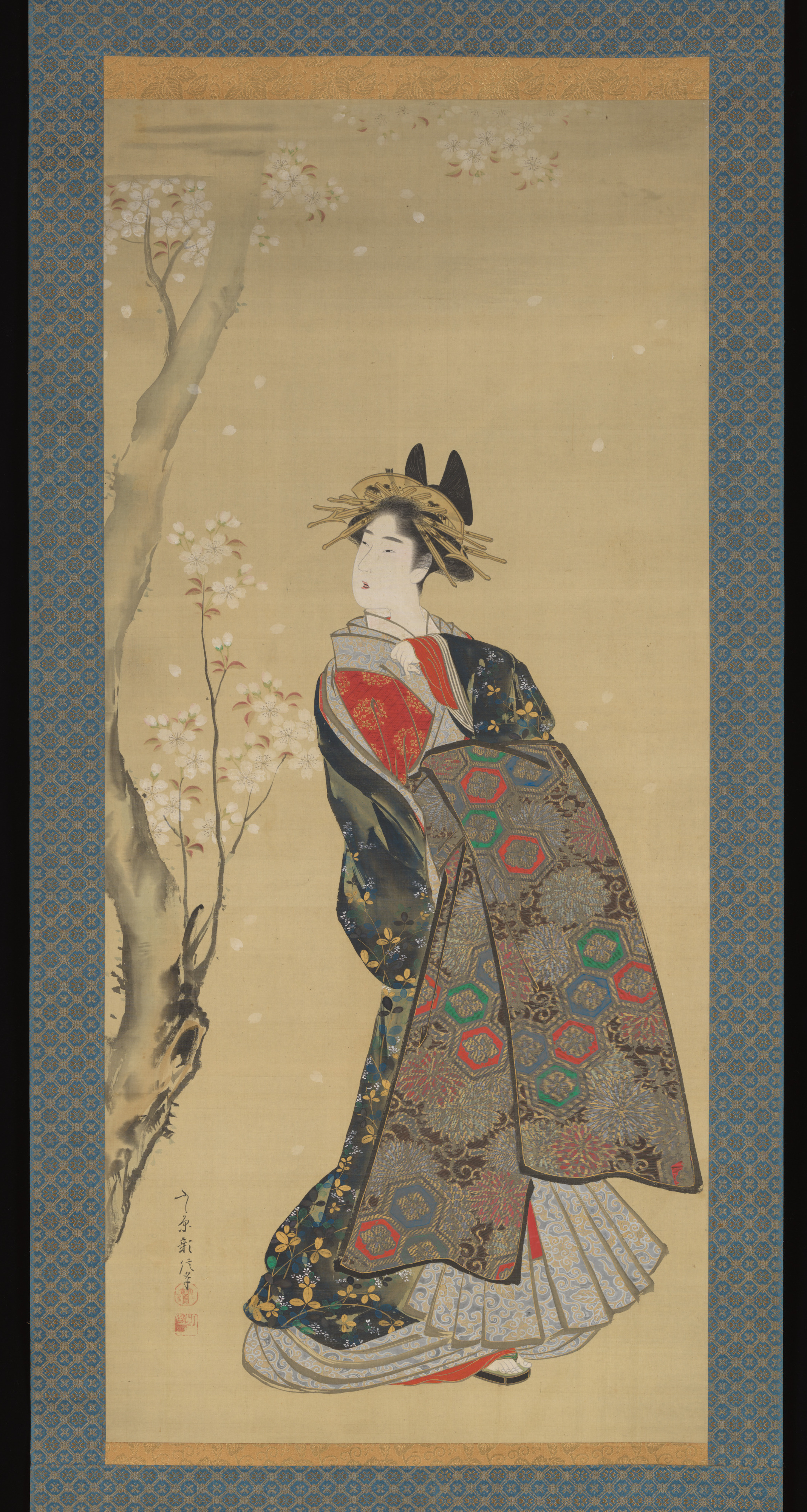 Japanese Beauty Under Cherry Blossom