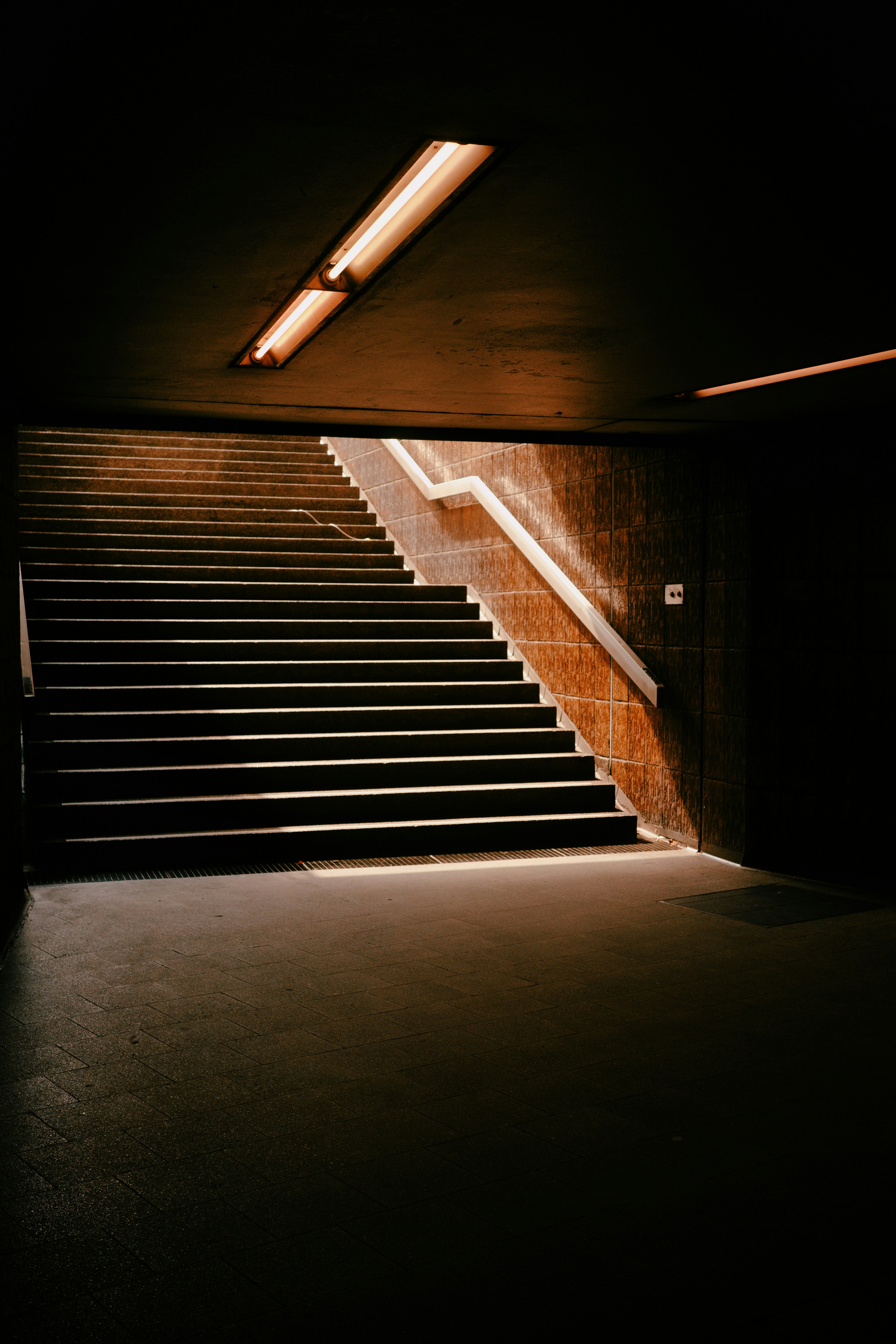 Underground Illuminated Staircase