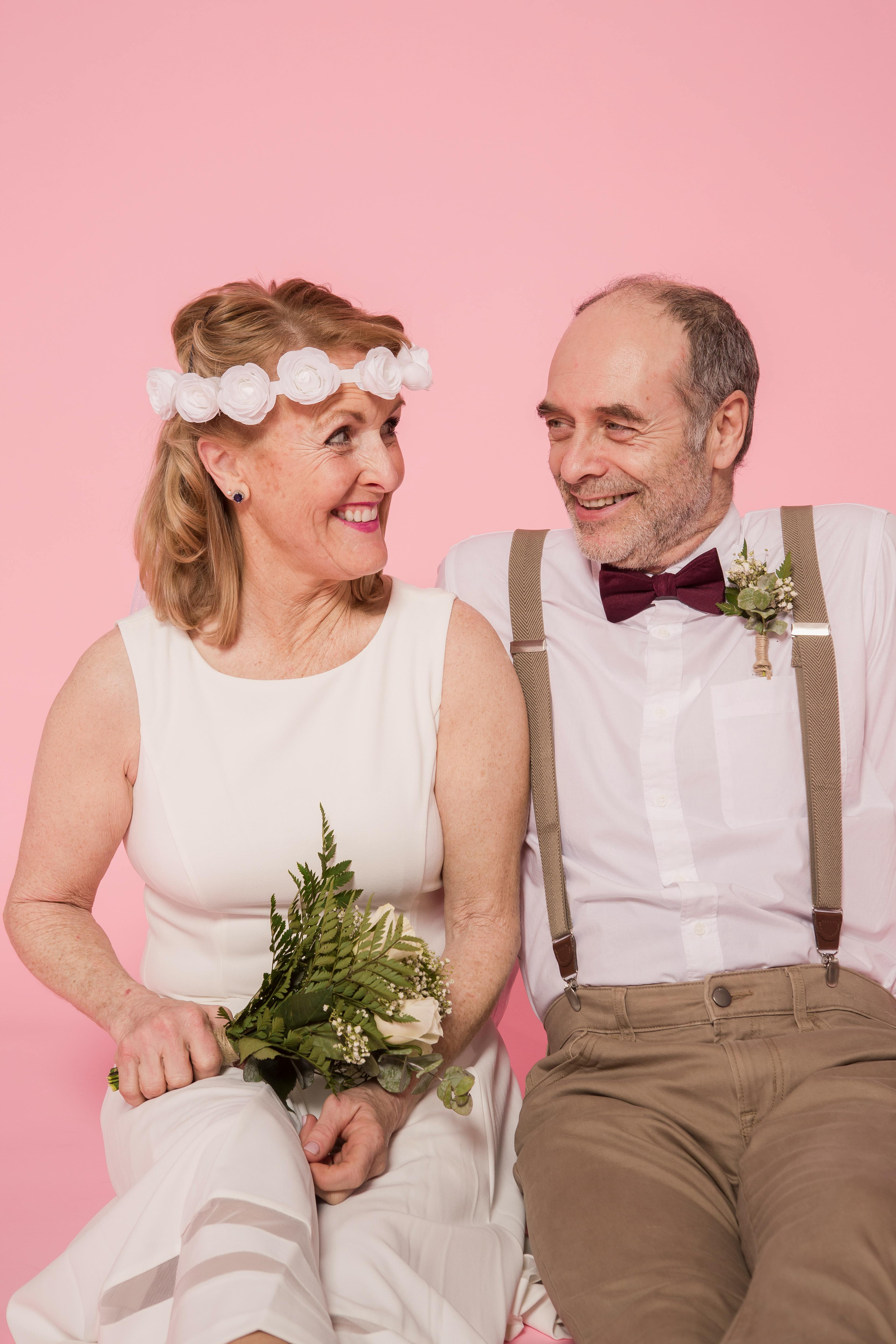 Older Couple Wedding Portrait
