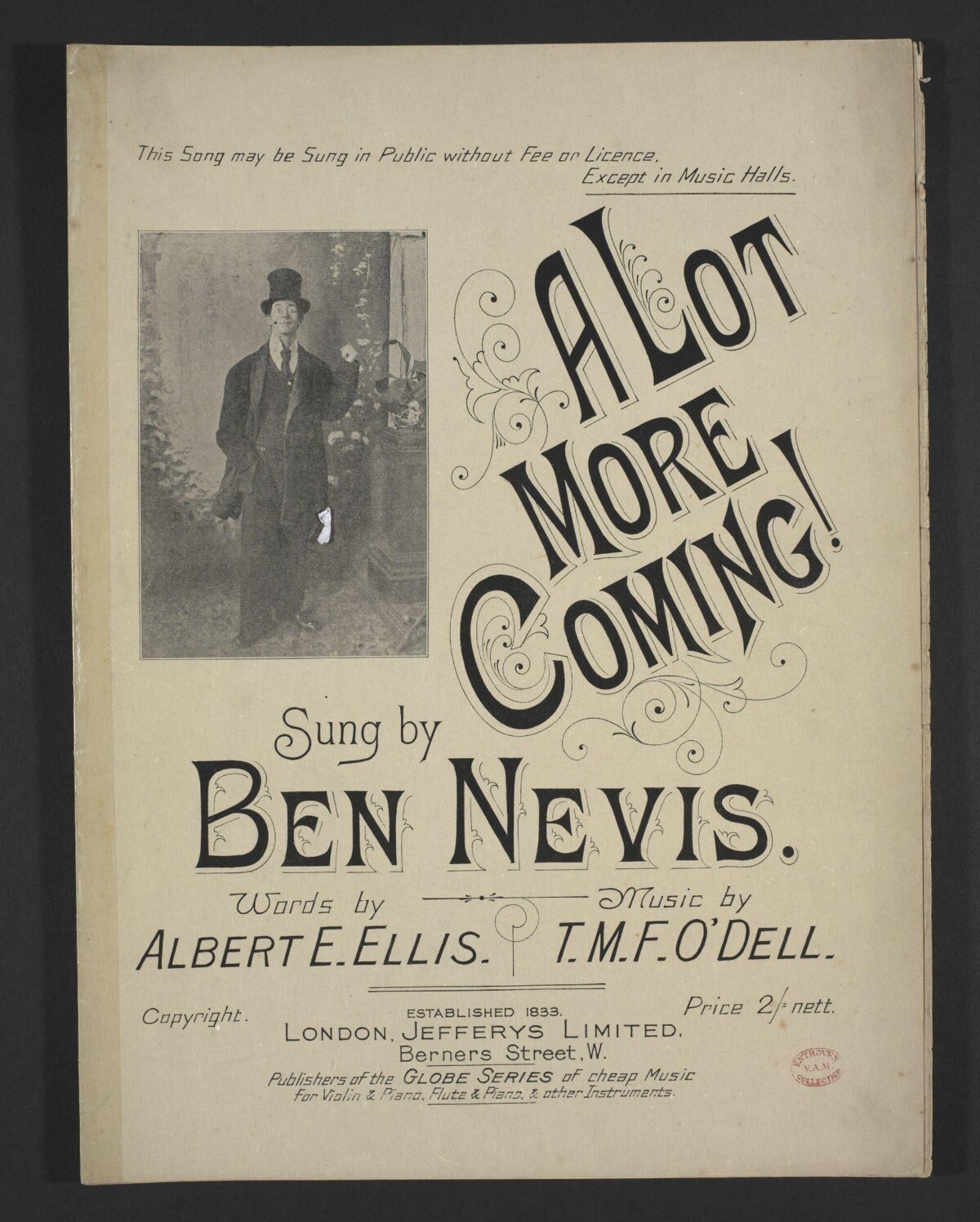 Vintage A Lot More Coming Sheet Music Cover