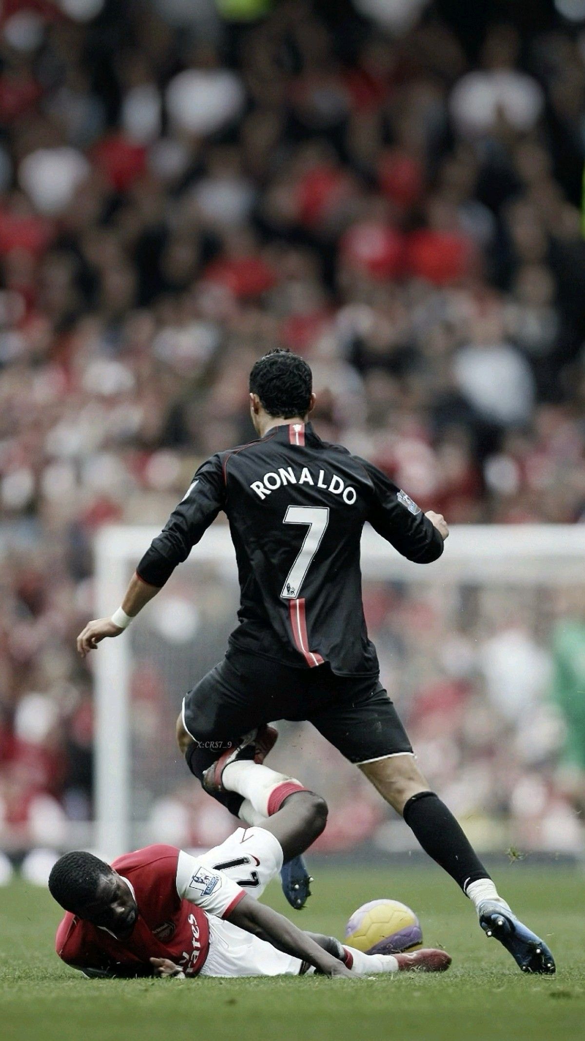Ronaldo Tackled in Soccer Match