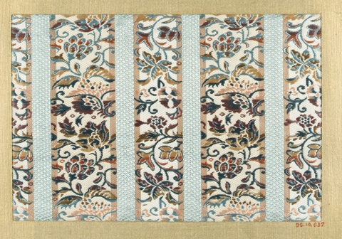 Vintage Floral Striped Textile