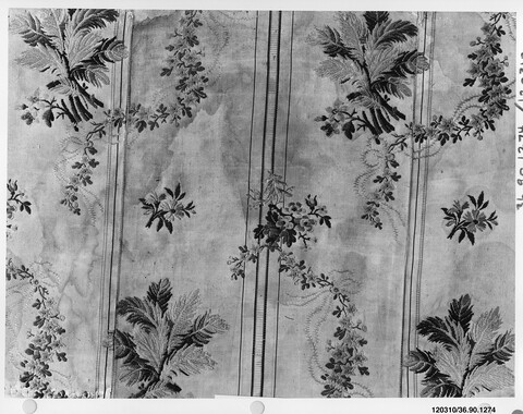 Antique Woven Floral Textile Fragment