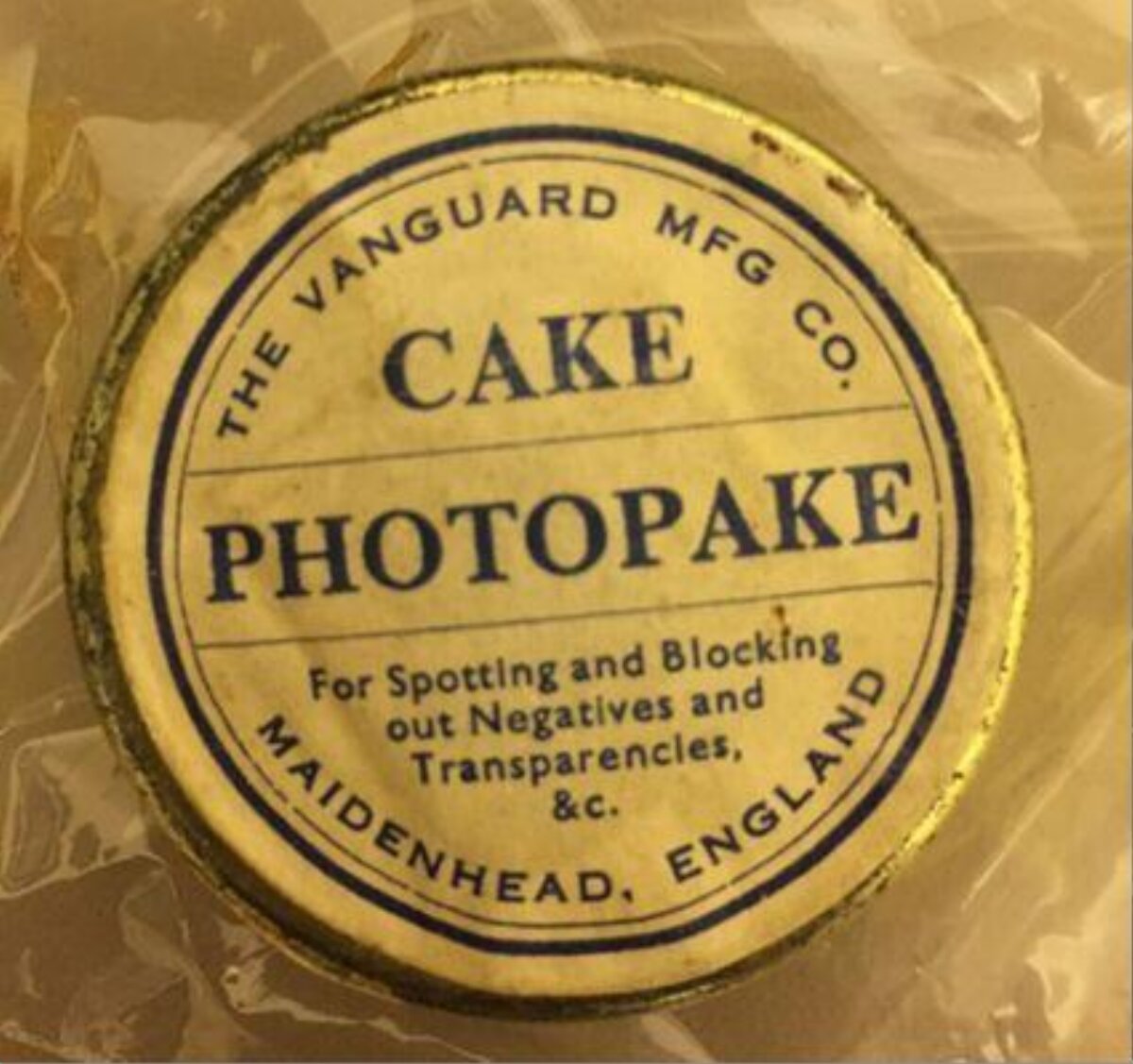 Vintage Photopake Cake Tin Label