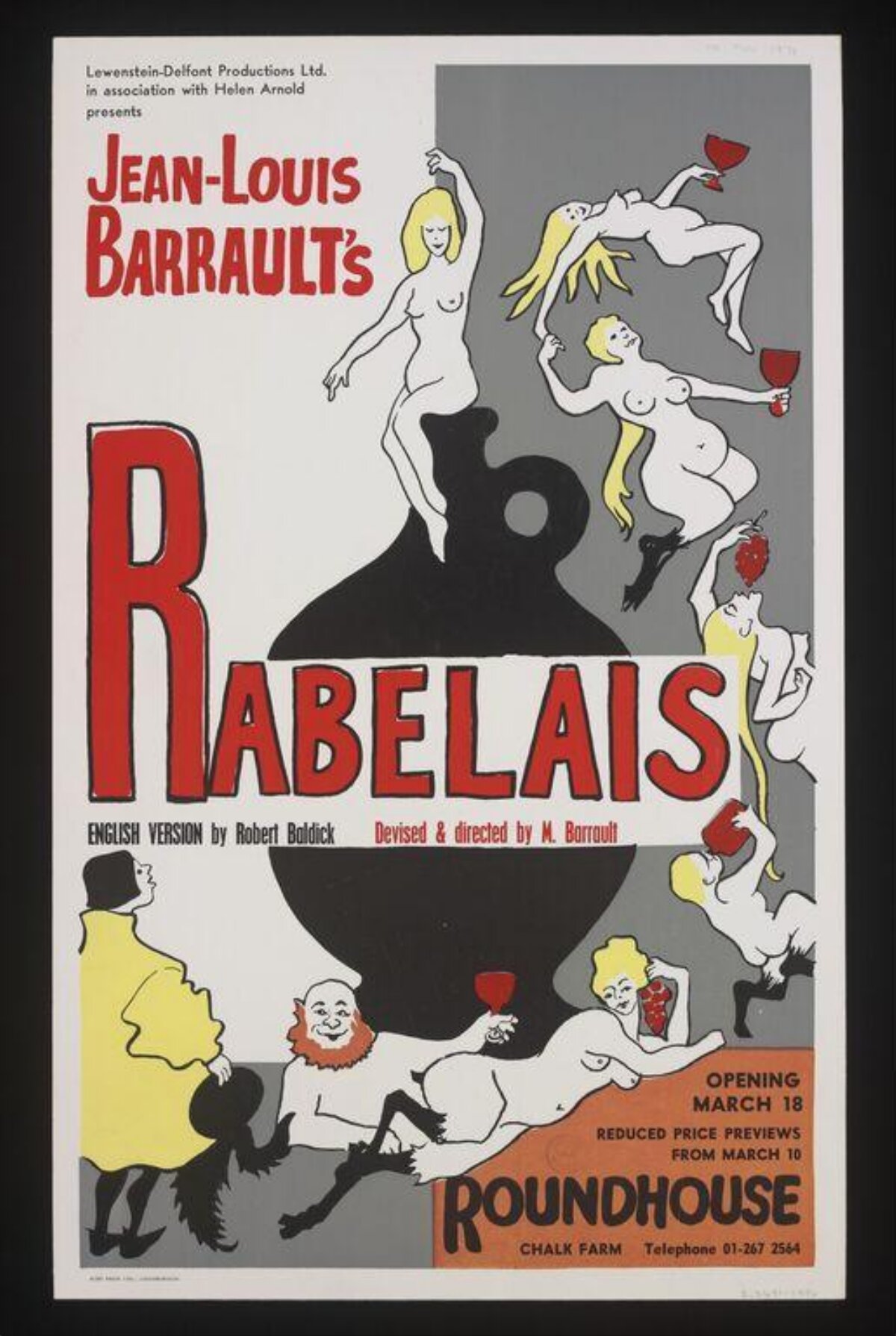 Rabelais Play Roundhouse Theatre Poster