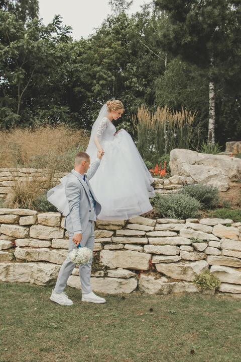 Optical Illusion Wedding Portrait