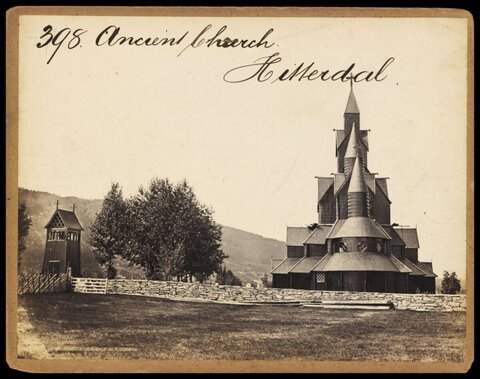 Ancient Heddal Church Vintage Photo