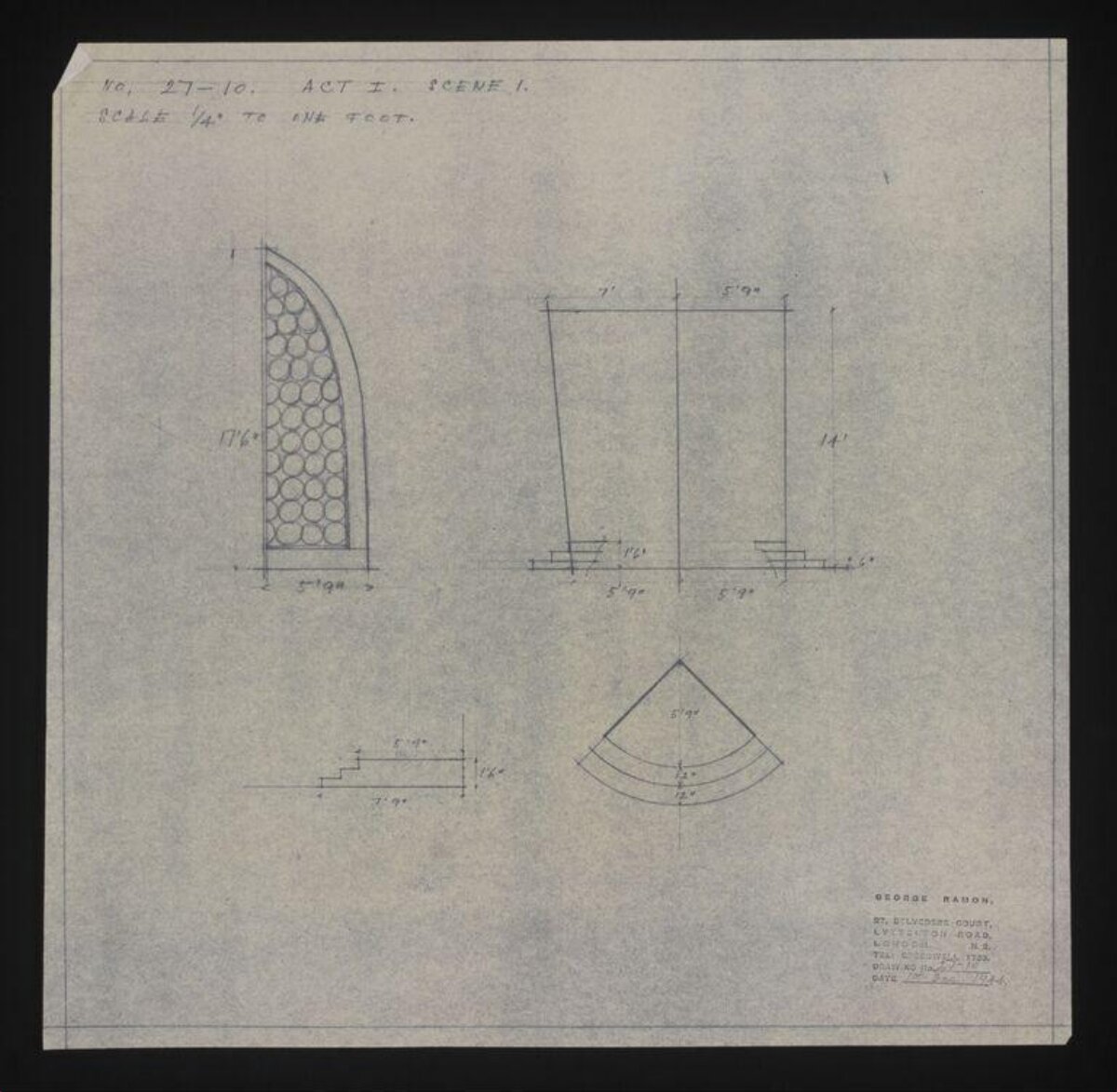 Theater Stage Set Technical Drawing