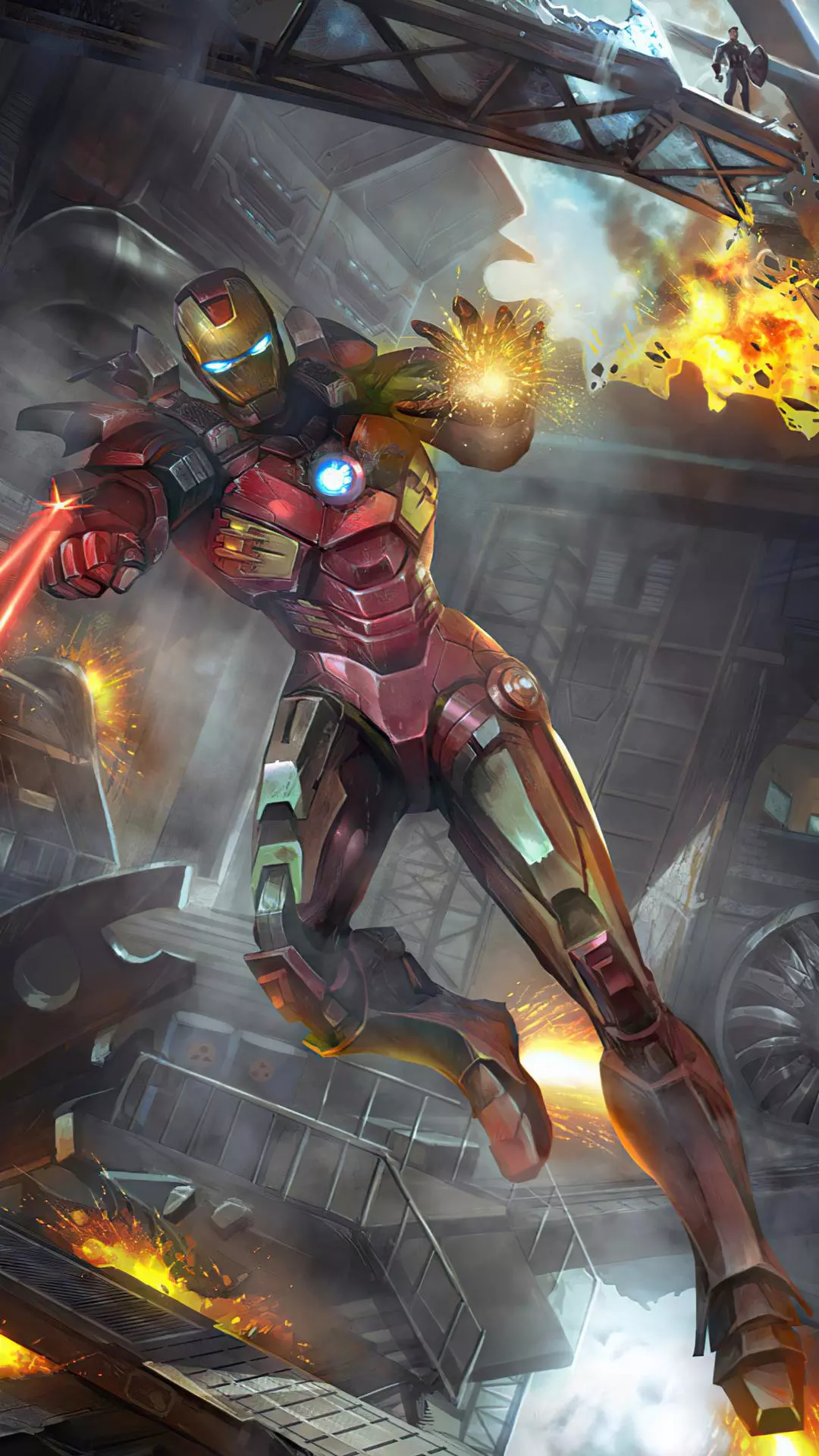 Iron Man in Battle Scene