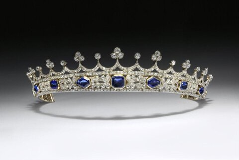 Vintage Sapphire Diamond Tiara