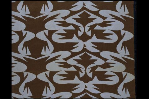 Brown White Abstract Textile Pattern