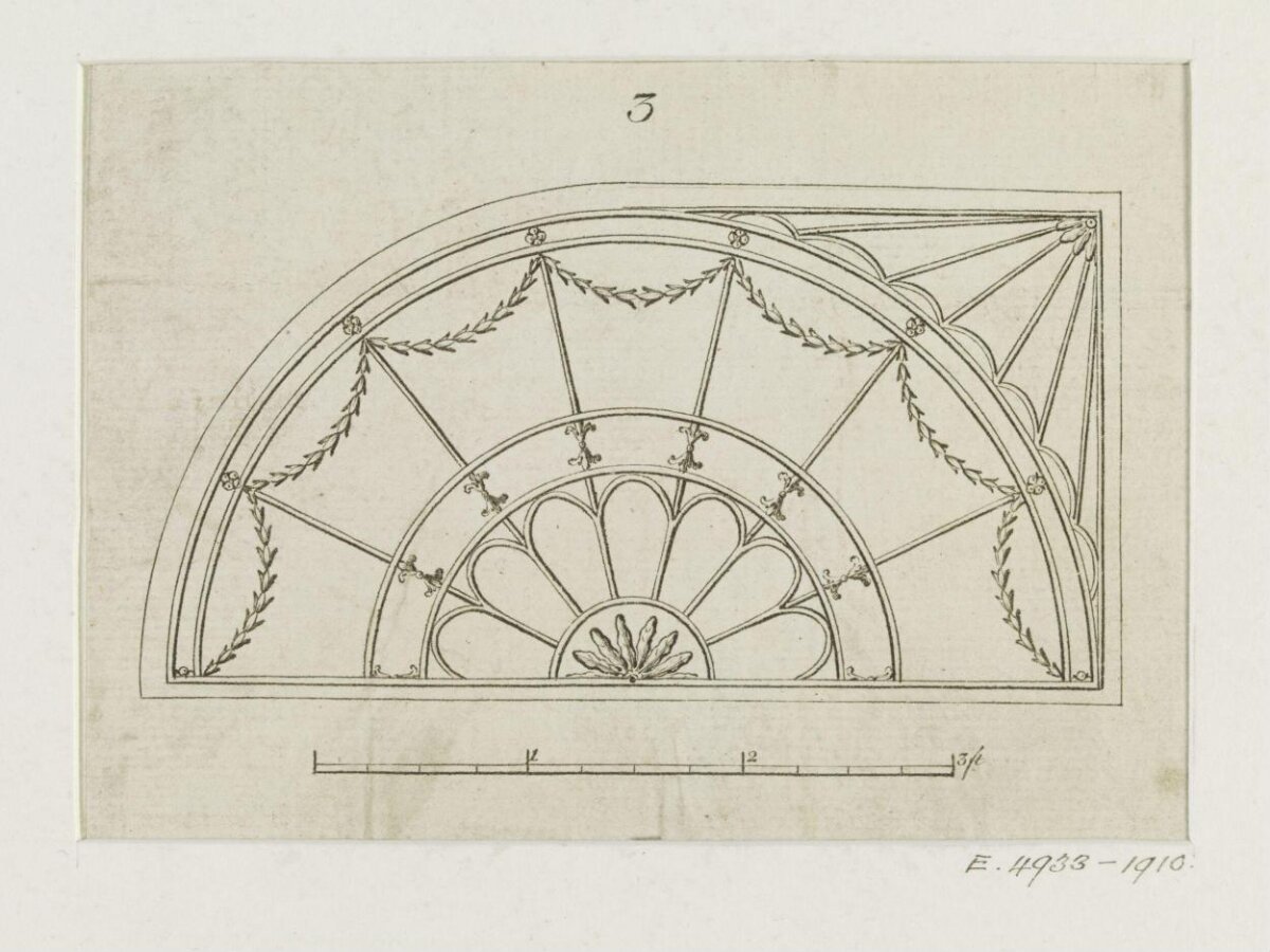 Semicircular Fanlight Architectural Drawing