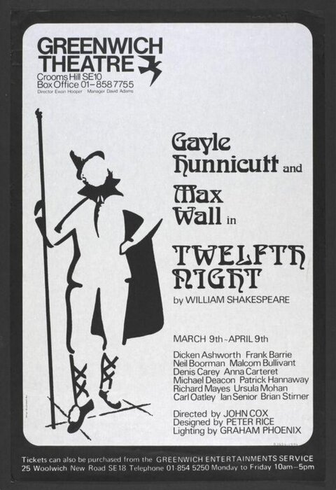 Greenwich Theatre Twelfth Night Poster