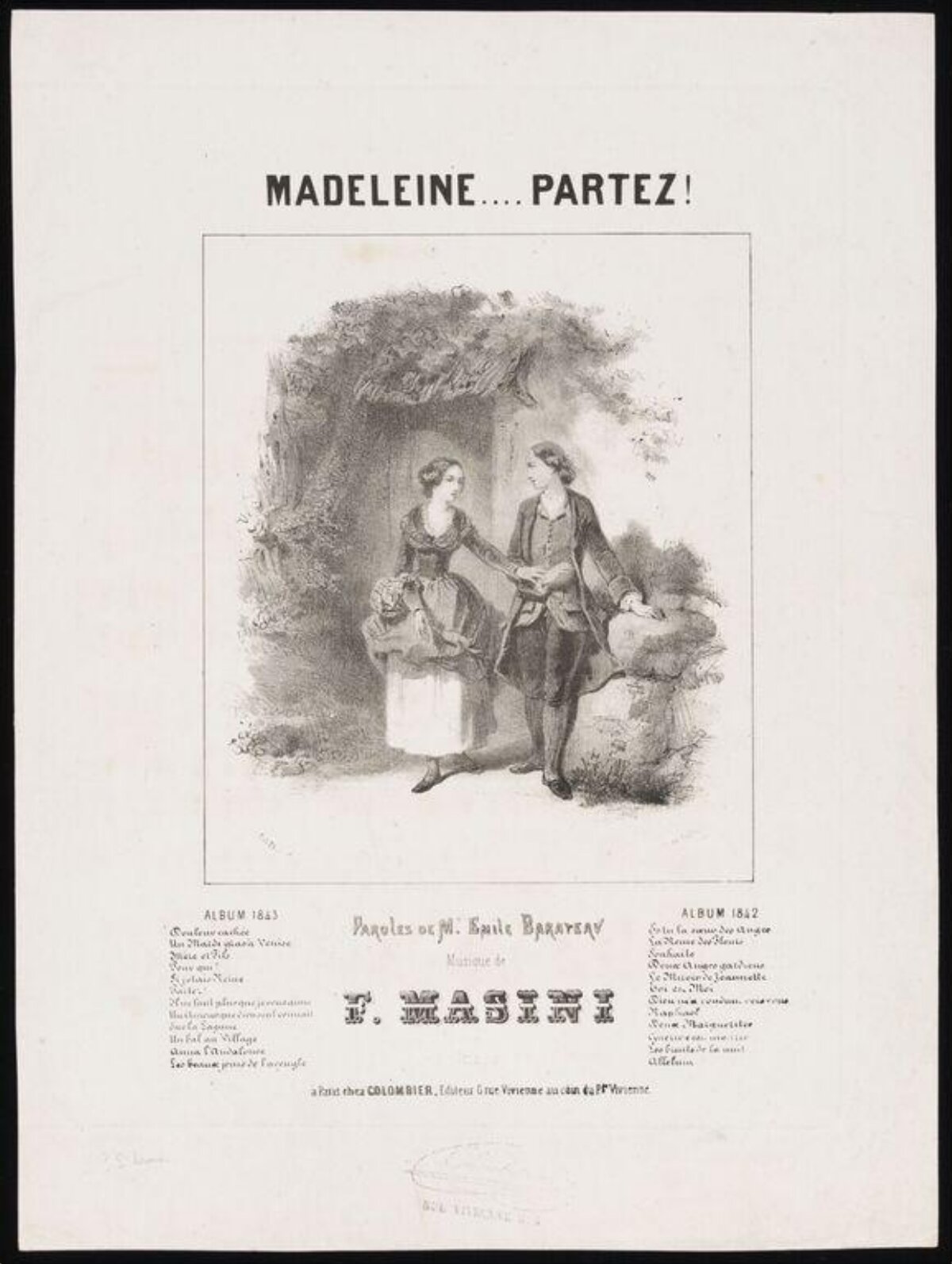 Madeleine... Partez! Sheet Music Cover