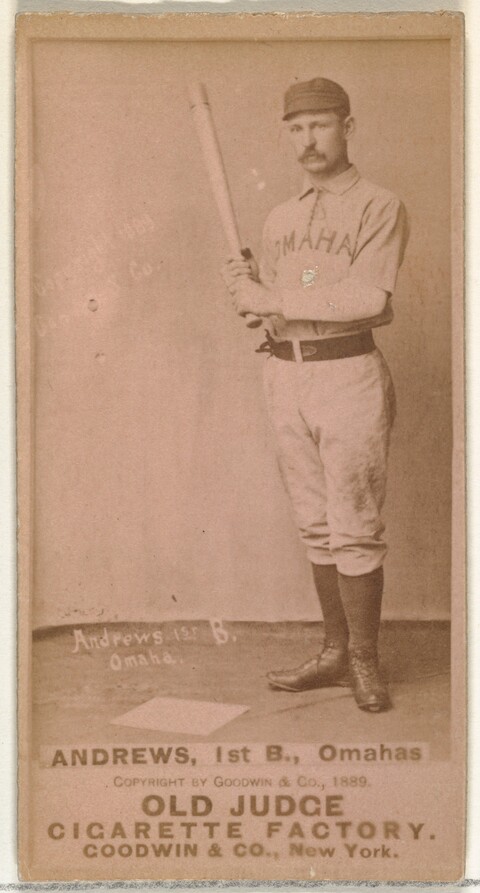 1889 Old Judge Omaha Andrews Baseball Card