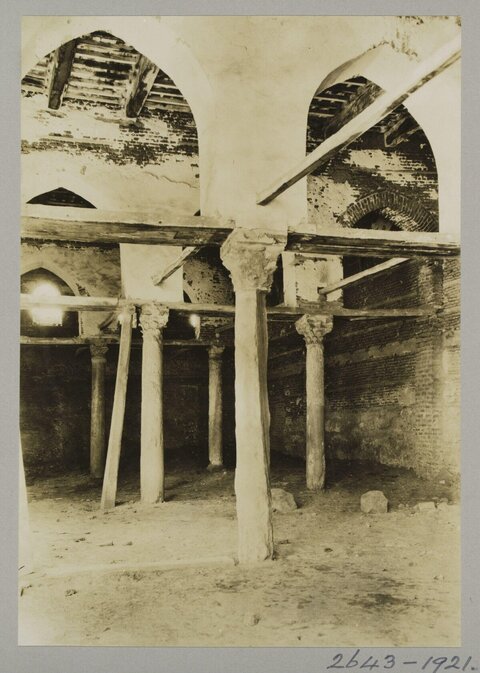 Vintage Historic Columned Building Interior