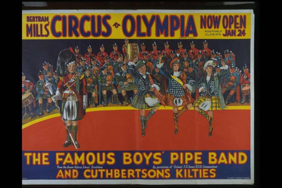 Vintage Bertram Mills Circus Advertising Poster