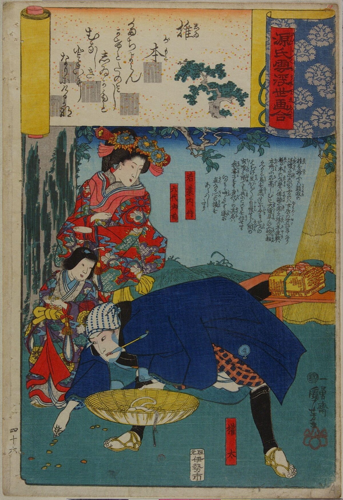 Japanese Ukiyo-e Figure Scene