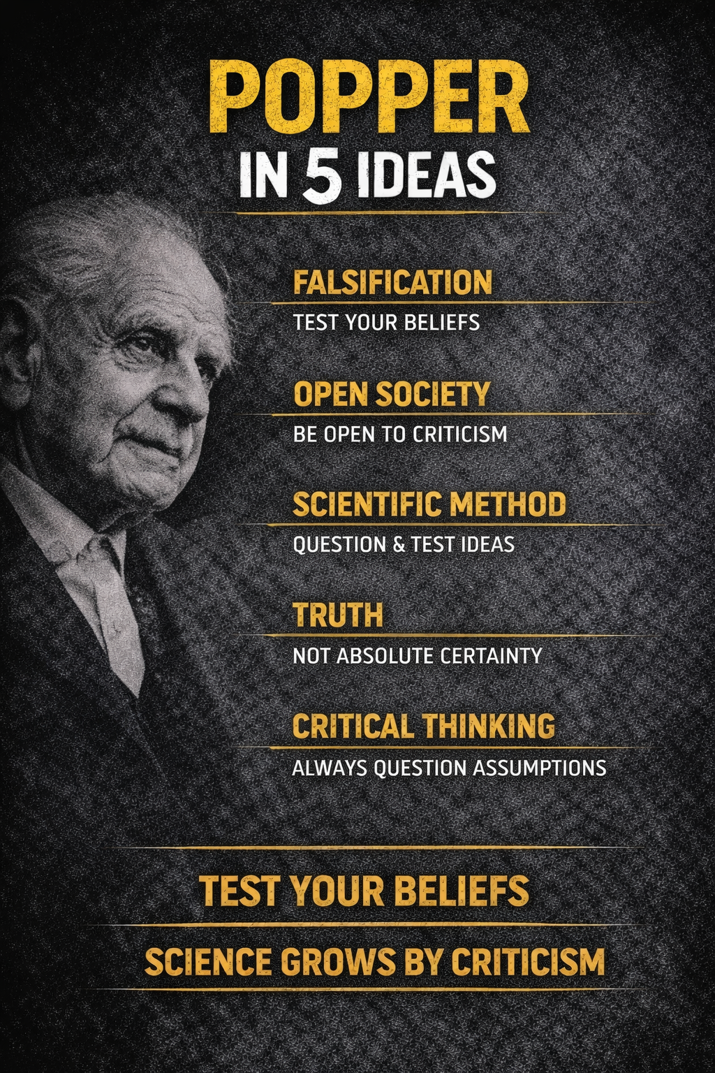 Popper in 5 Ideas Infographic