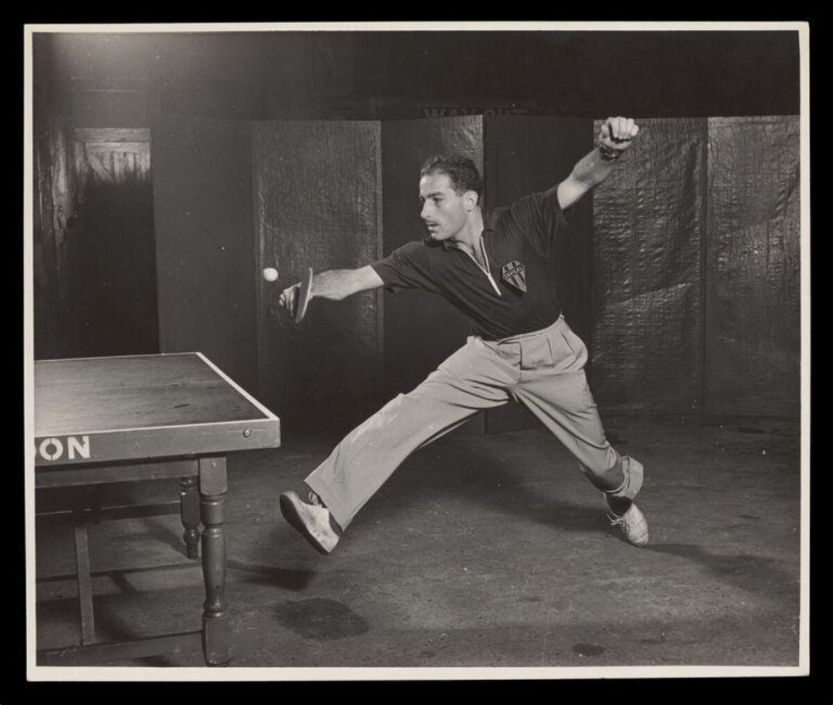 Man Playing Table Tennis