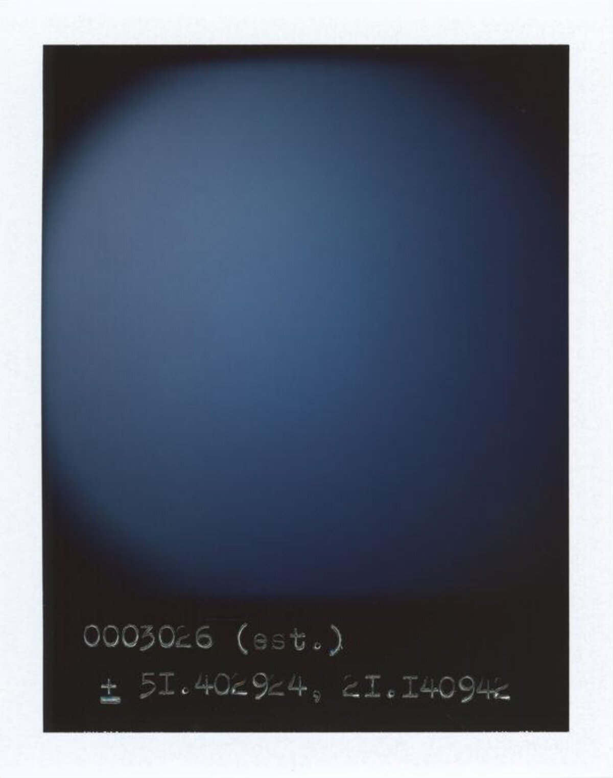 Polaroid with Astronomical Coordinate Data — Gradient Backgrounds