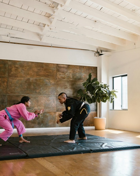 Two Martial Artists Training