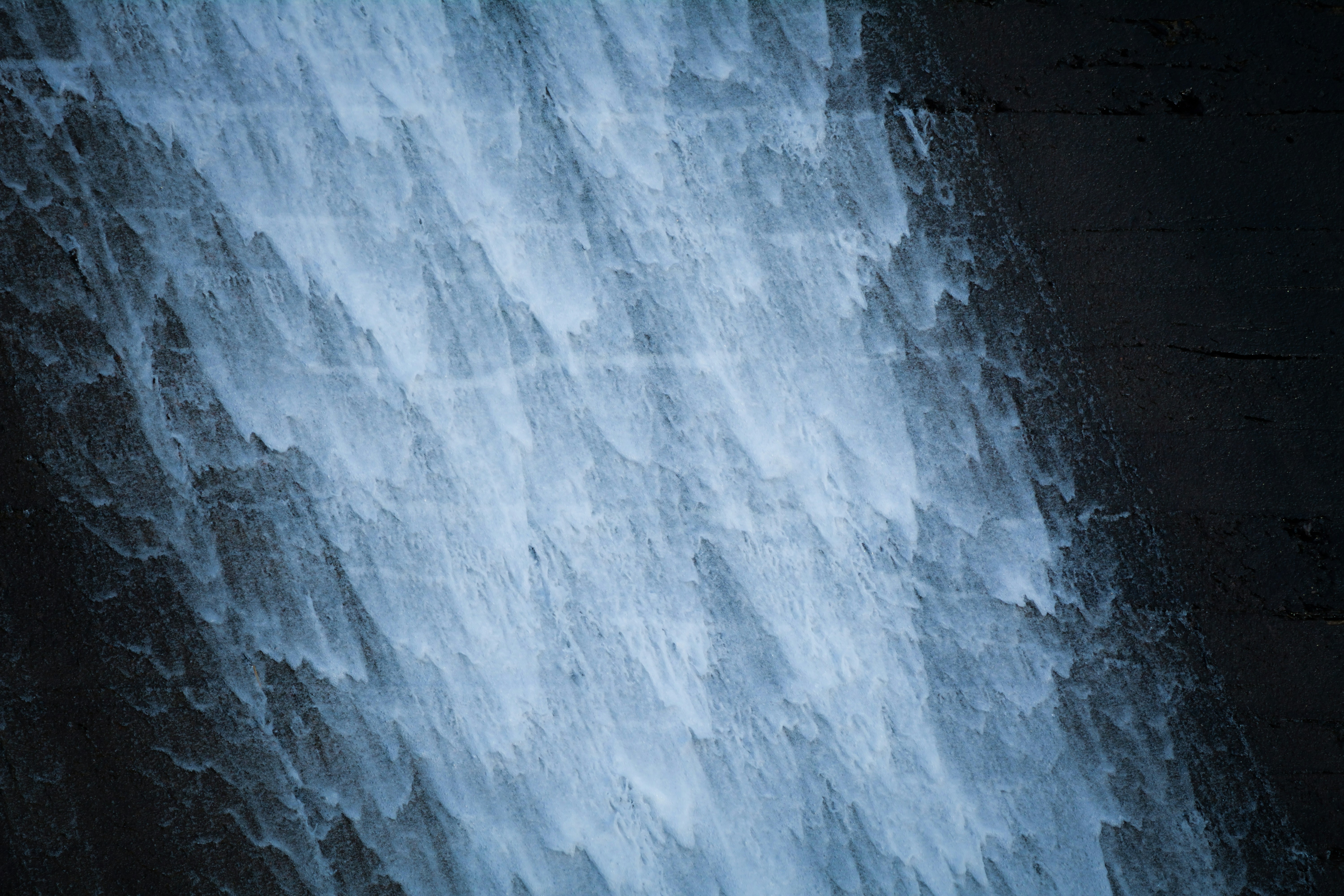 Textured Ice on Dark Surface
