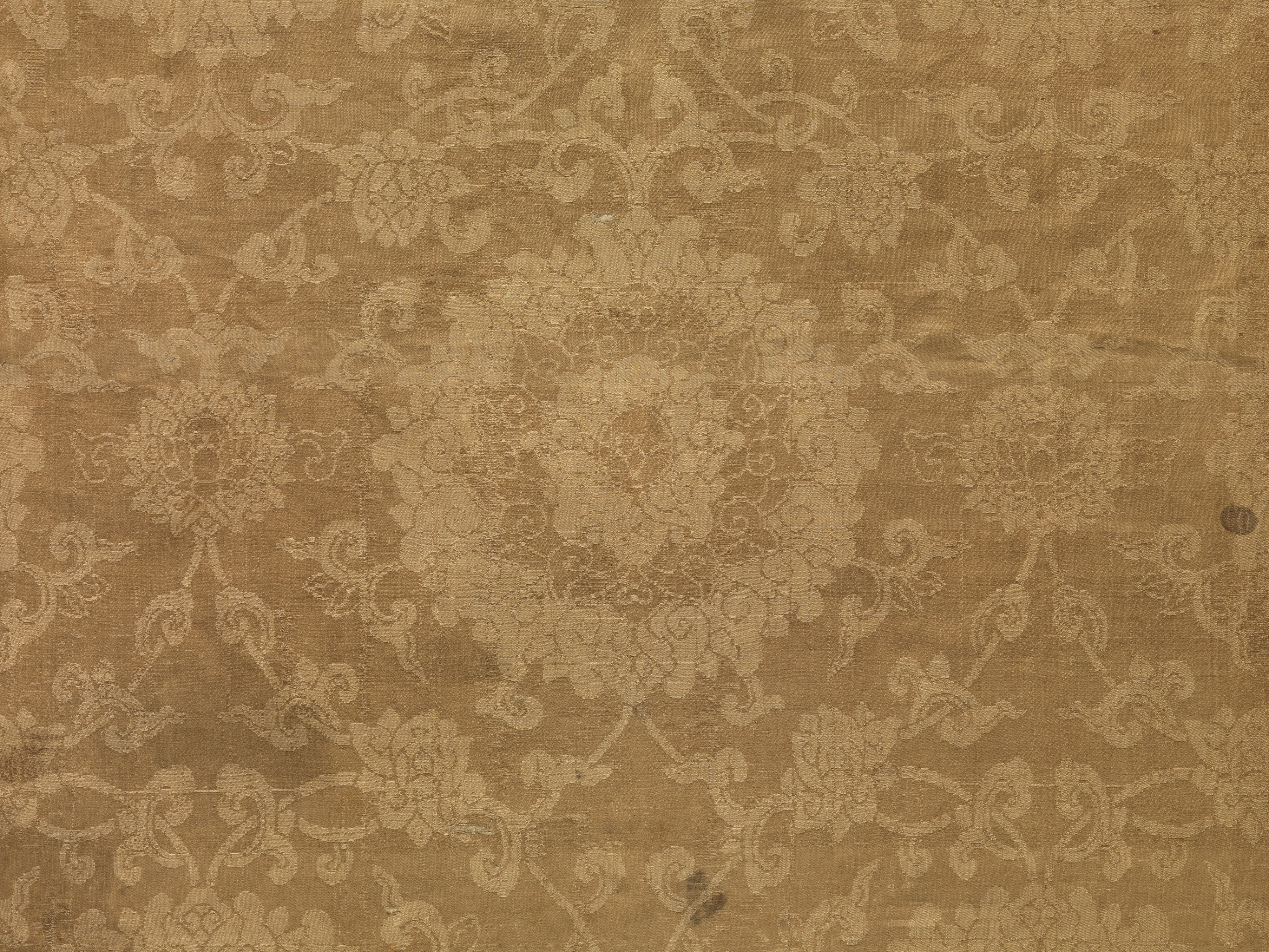 Antique Floral Patterned Silk Textile