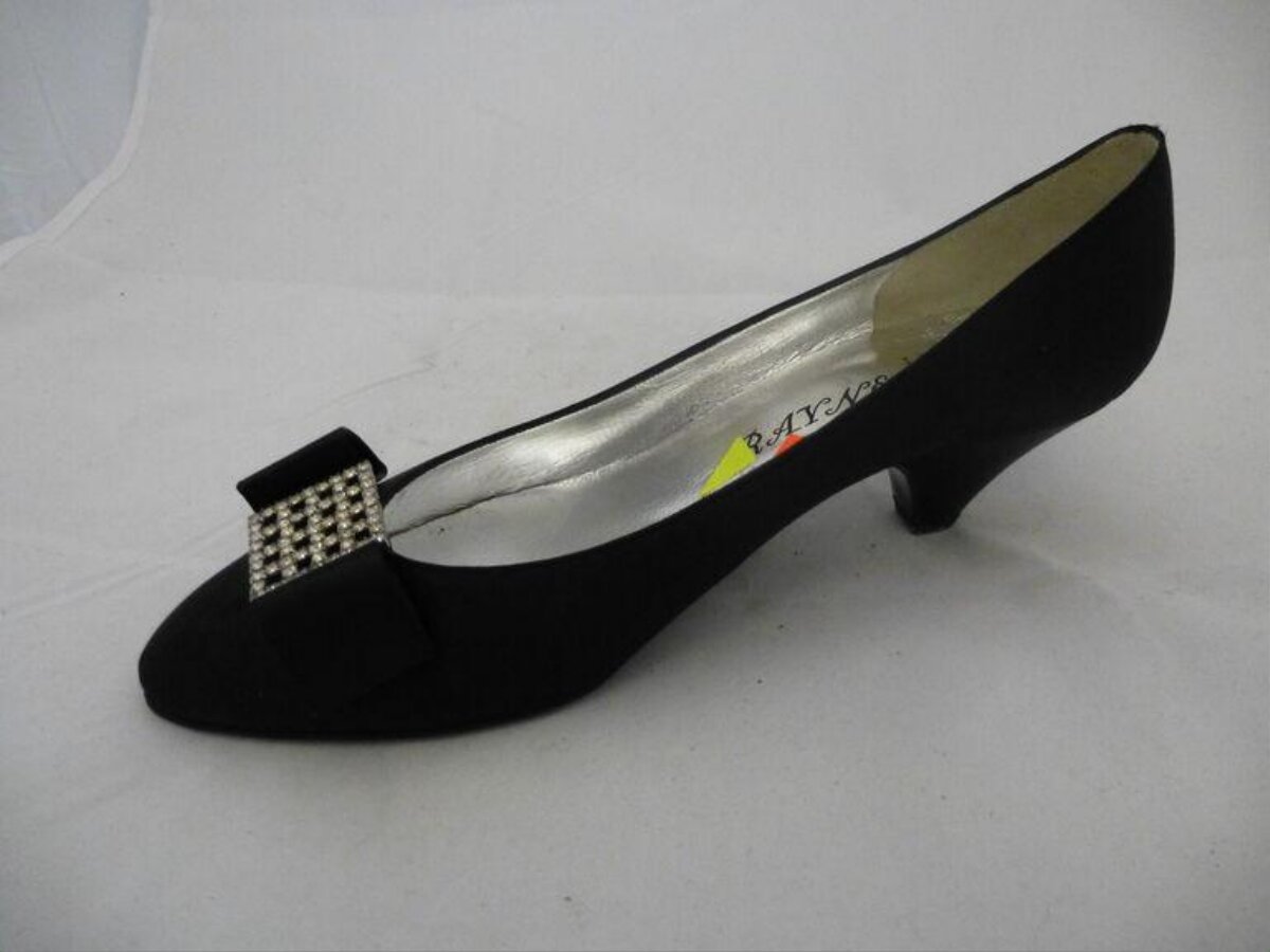 Black Embellished High Heel Pump