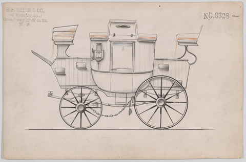 Vintage Horse Carriage Design Drawing