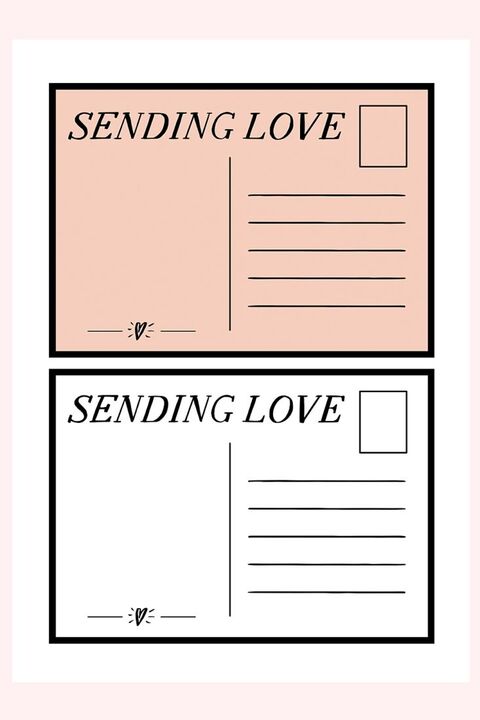Sending Love Postcard Templates